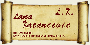 Lana Katančević vizit kartica